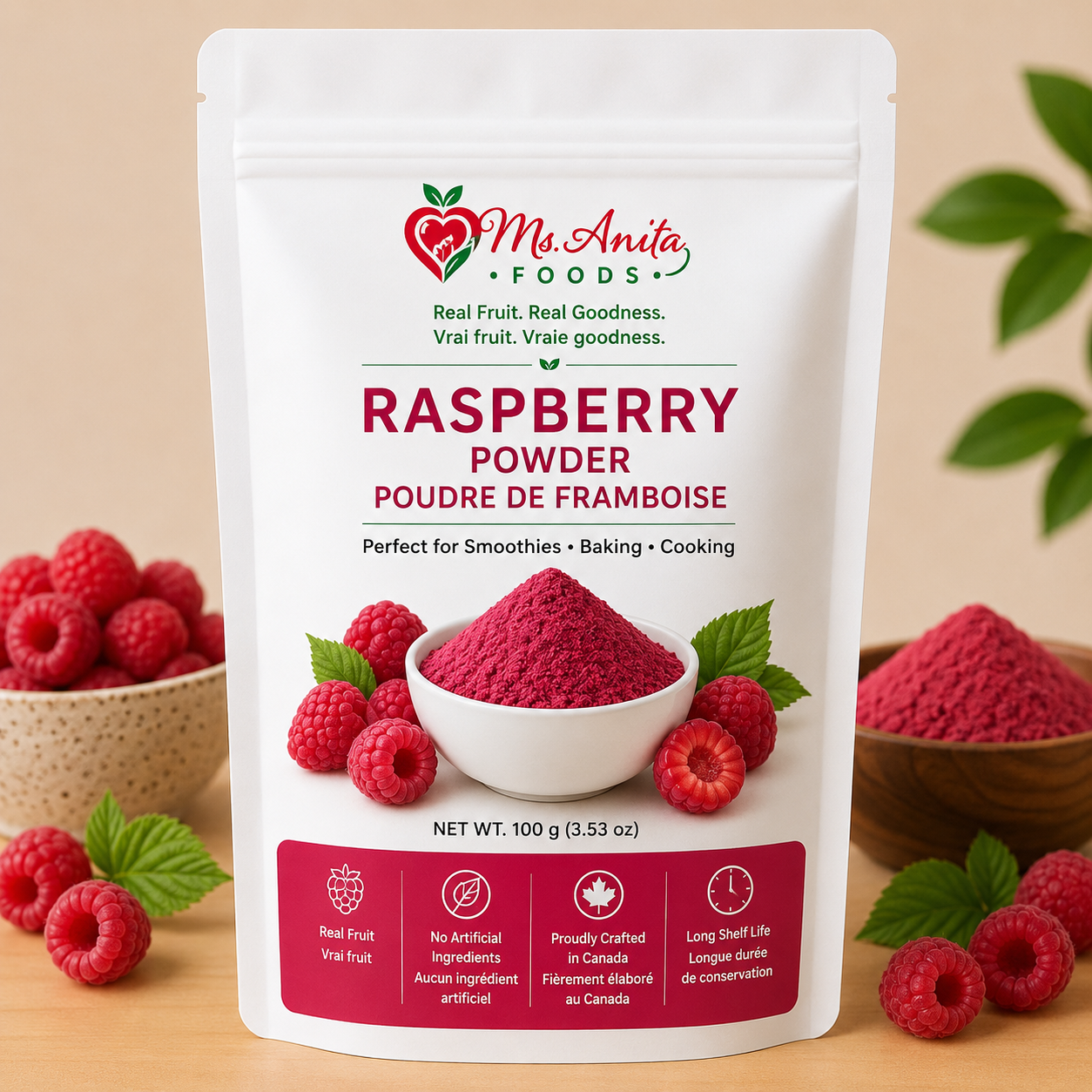 Raspberry Powder | Poudre de Framboise | 100g