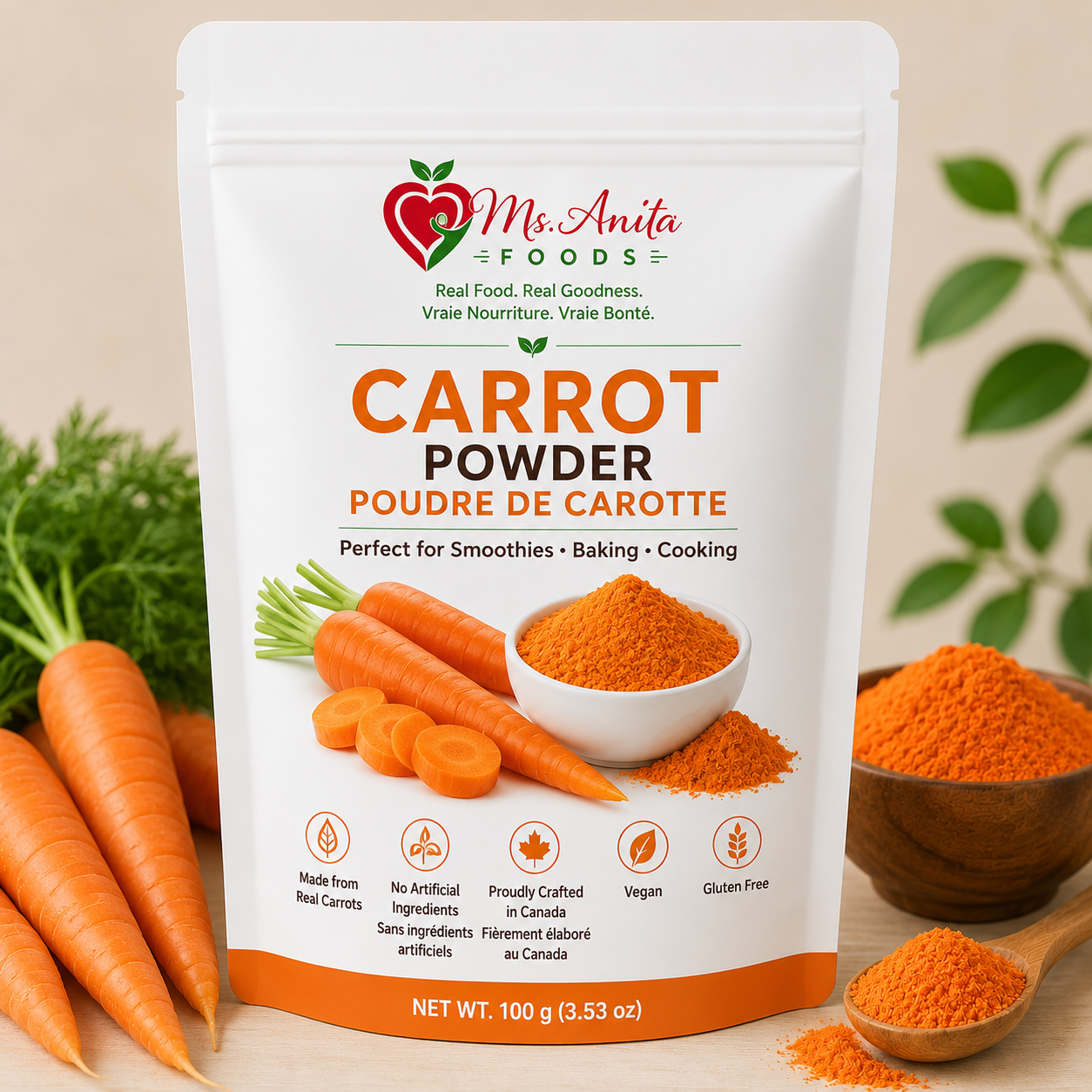 Carrot Powder | Poudre de Carotte | 100g